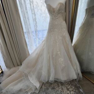 Sophia Tolli Elegant Cream Wedding Dress